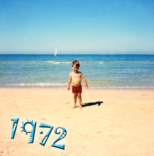 Little boy on the beach cleaned up & colour corrected