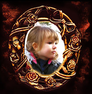 Portrait in a Rose Digital Matte