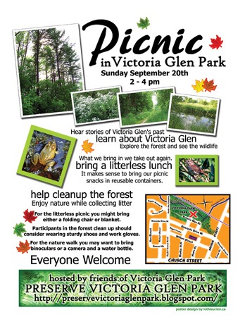 Preserve Victoria Glen picnic poster